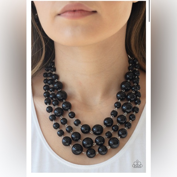 Jewelry - Everyone Scatter Black  Beaded Necklace